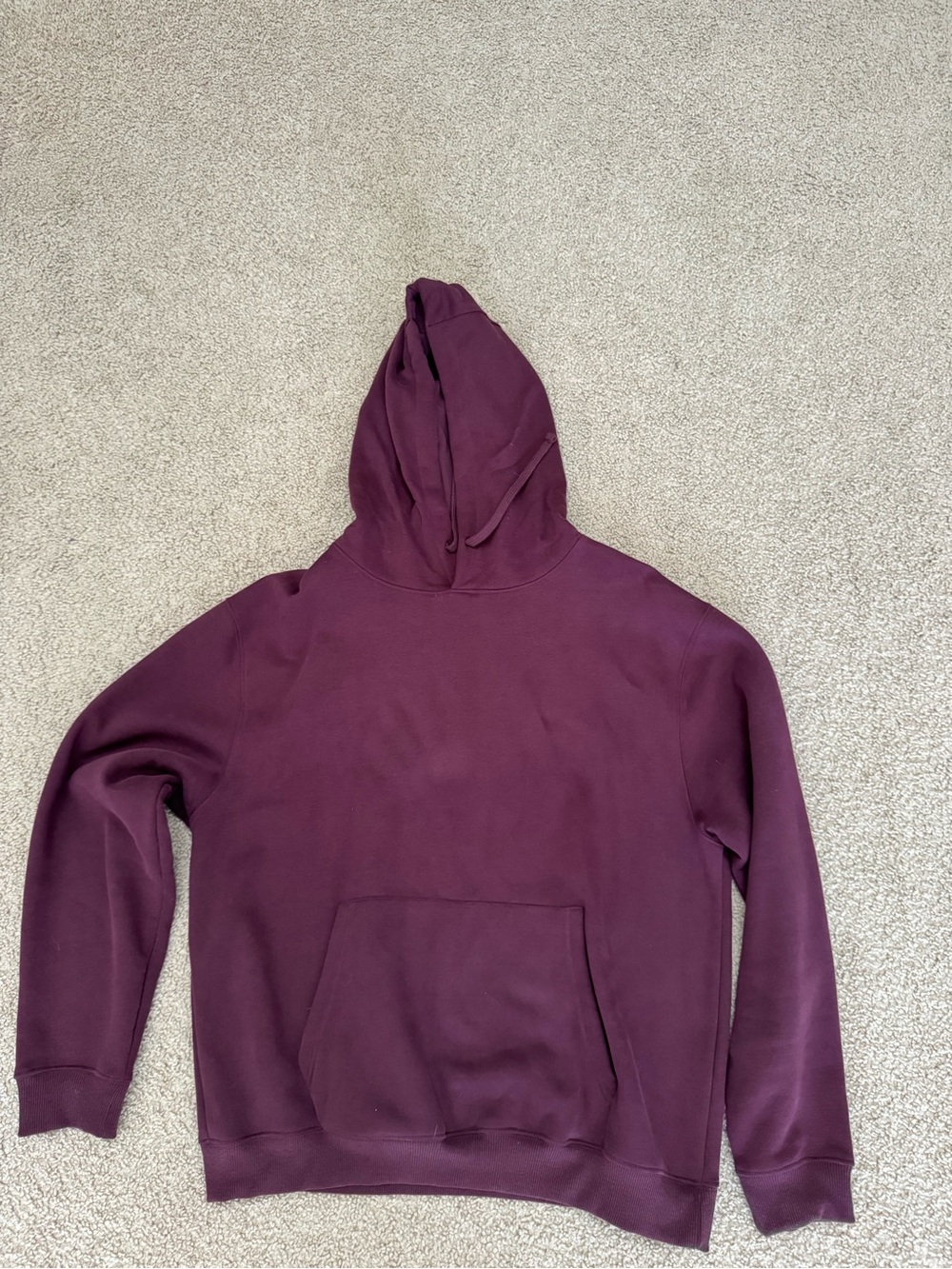 Denim & Flower Men's Hooded Pullover in Plum